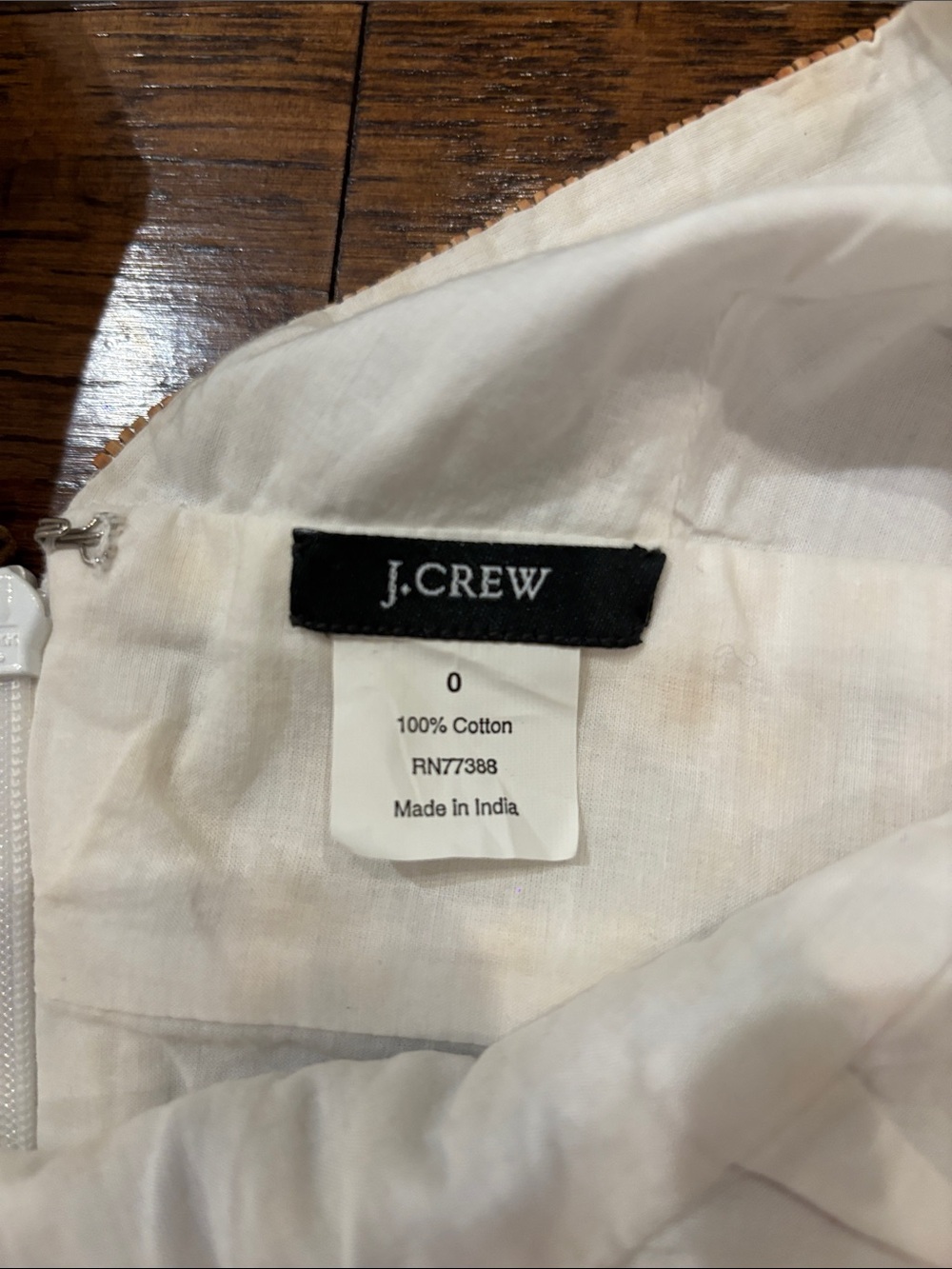 J.Crew Women’s Embellished V-Neck Cream Tank Top Size 0 - Picture 5 of 5